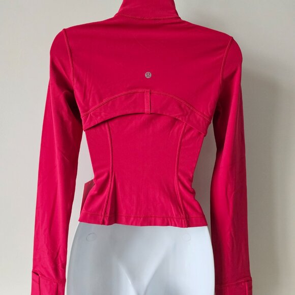NWT LULULEMON PDRA Pink Red Buttery Soft Nulu Define Cropped Jacket Size 4, 10 - Picture 6 of 8